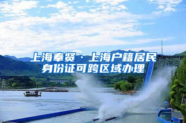 上海奉贤·上海户籍居民身份证可跨区域办理