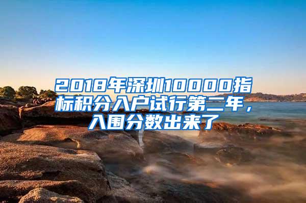 2018年深圳10000指标积分入户试行第二年，入围分数出来了