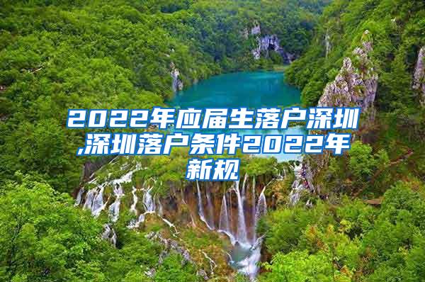 2022年应届生落户深圳,深圳落户条件2022年新规