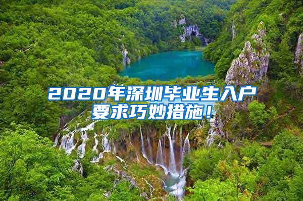 2020年深圳毕业生入户要求巧妙措施！