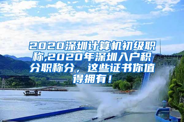 2020深圳计算机初级职称,2020年深圳入户积分职称分，这些证书你值得拥有！