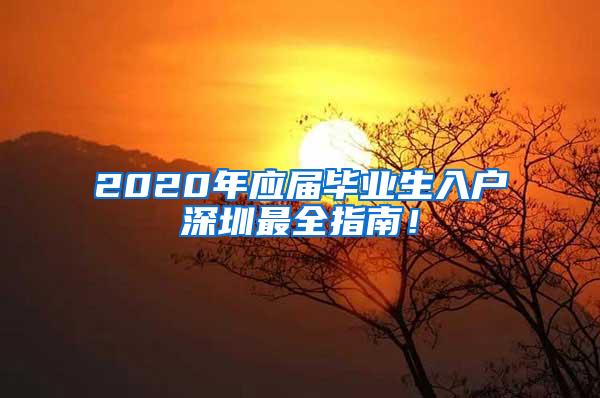 2020年应届毕业生入户深圳最全指南！
