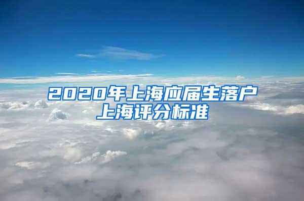 2020年上海应届生落户上海评分标准