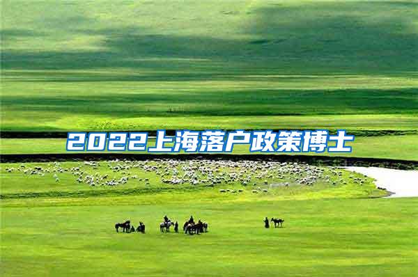 2022上海落户政策博士
