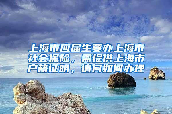 上海市应届生要办上海市社会保险，需提供上海市户籍证明，请问如何办理