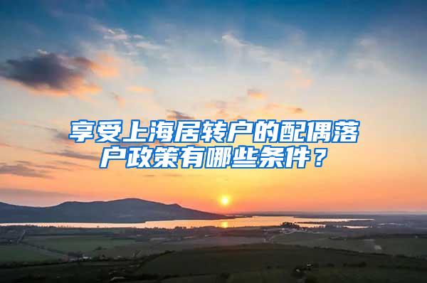 享受上海居转户的配偶落户政策有哪些条件？