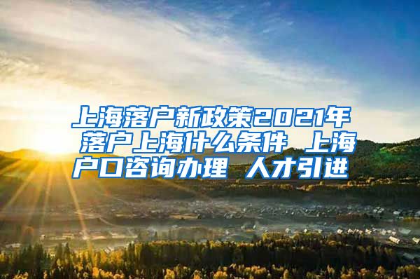 上海落户新政策2021年 落户上海什么条件 上海户口咨询办理 人才引进