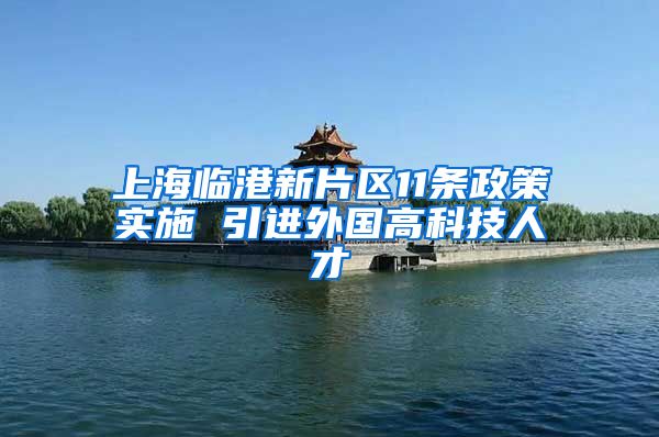 上海临港新片区11条政策实施 引进外国高科技人才