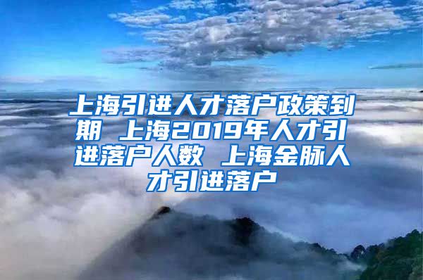上海引进人才落户政策到期 上海2019年人才引进落户人数 上海金脉人才引进落户