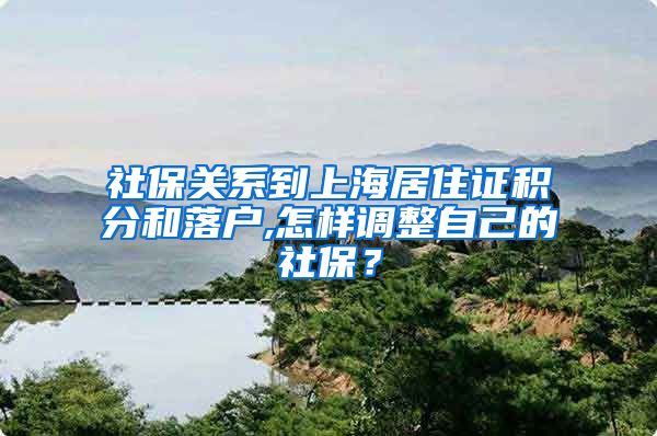 社保关系到上海居住证积分和落户,怎样调整自己的社保？