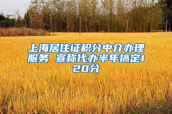 上海居住证积分中介办理服务 宣称代办半年搞定120分