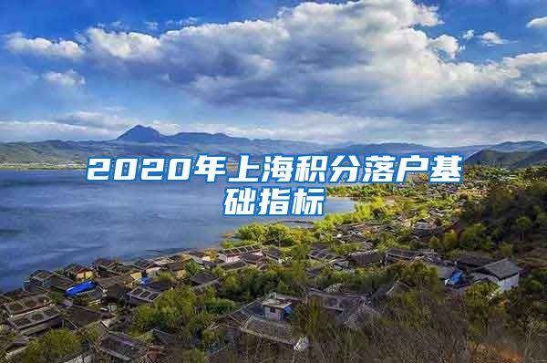 2020年上海积分落户基础指标