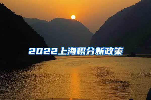 2022上海积分新政策