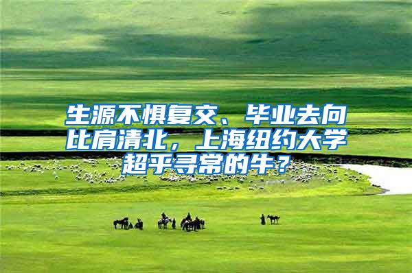 生源不惧复交、毕业去向比肩清北，上海纽约大学超乎寻常的牛？