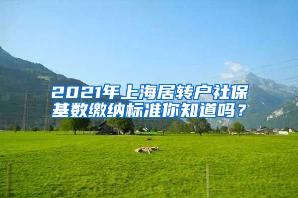 2021年上海居转户社保基数缴纳标准你知道吗？